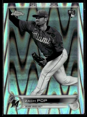 2022 Topps Chrome Ray Wave Refractor Zach Pop RC #41 TS1 - Image 1 of 2