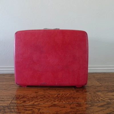 复古新秀丽剪影行李箱红色硬壳中世纪 Mod 旅行箱 — 第 1/4 张图片