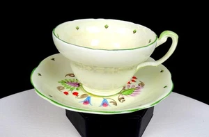Foley China Porcelain Floral Design Vintage 2 1/4" Cup & Saucer Set 1930-1936 - Picture 1 of 10