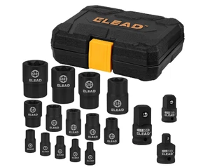 17-Piece Inverted E-Torx Socket Set - Impact Chrome Vanadium Steel Star Female S - Picture 1 of 8