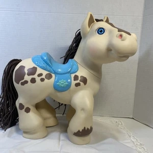 Hasbro 1992 CPK Cabbage Patch Kids Crimp N Curl Pony ojos azules y silla de montar azul - Imagen 1 de 4