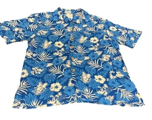 Camisa Aloha Disney Mickey Mini Goofy y Pato Donald para Hombre Talla M Azul Blanco - Imagen 1 de 16