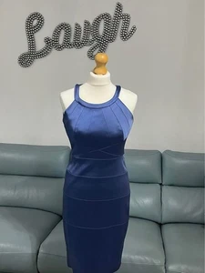 JAX Atemberaubendes Kleid mit Panel-Detail in Tansanitblau Größe 10 - Bild 1 von 10