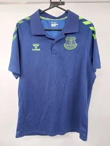 Hummel Everton Standard Blue Polo Shirt Football Top XL - Picture 1 of 5