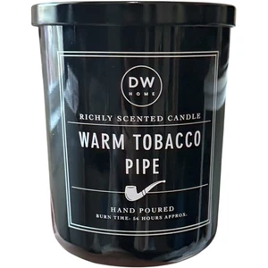 DW Home WARME TABAKPFEIFE Kerze 56 Stunden Brenndauer 15oz Doppeldocht Schwarz Top - Bild 1 von 3