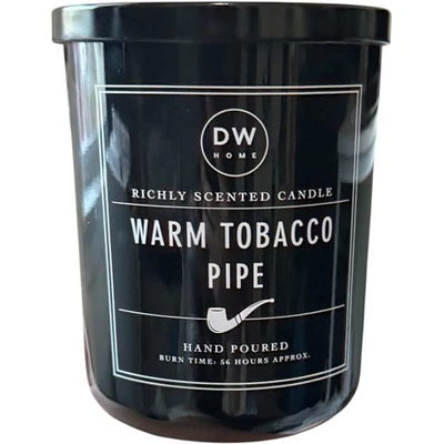 PIPA DE TABACO CALIENTE DW Home vela 56 horas tiempo de combustión 15 oz doble mecha tapa negra Foto 1 de 3