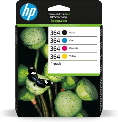 HP 364 (N9J73AE) 4er Multipack Original Druckerpatronen Schwarz, Blau, Rot, Gelb - Bild 1 von 4