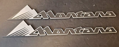 Lote 2 2005 Pontiac Montana emblema letras insignia maletero puerta lateral trasero Dr cromo Foto 1 de 4