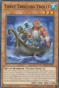 YUGIOH CARD 1 X THREE TROLLING TROLLS MP19-EN015 1ST EDITION - Picture 1 of 1