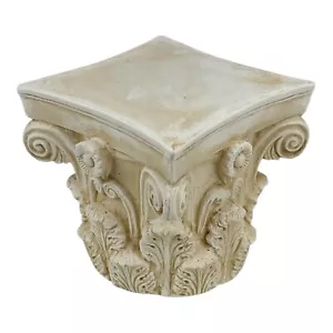Colonna base capitale ordine corinzio greca romana in gesso duro con piccola ... - Foto 1 di 3