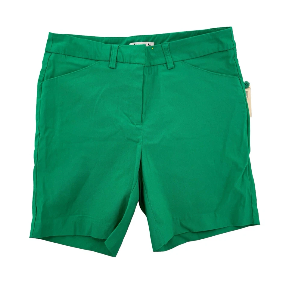 Pantalones Cortos Nanette Lepore Para Mujer Talla Pequeña Tiro Medio Verde Chino Elegante Informal Foto 1 de 4