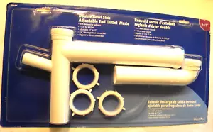 1-1/2"x13"-17" Salida Extremo Ajustable Fregadero Universal Residuos con Cola de Lavavajillas - Imagen 1 de 3