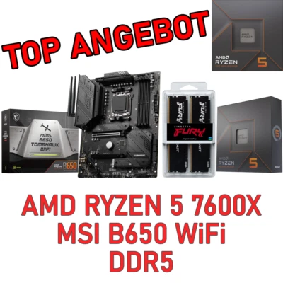 PC Bundle Aufrüstkit Gaming Set AMD Ryzen 5 7600X + MSI Mainboard + DDR5 RAM - Bild 1 von 4