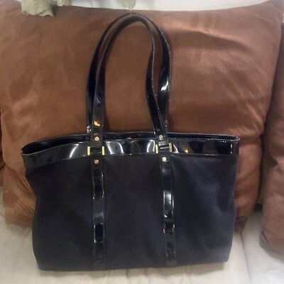 Bolso de Mano Tory Burch de Lona/Bolso de Playa/Negro. Usado Foto 1 de 4