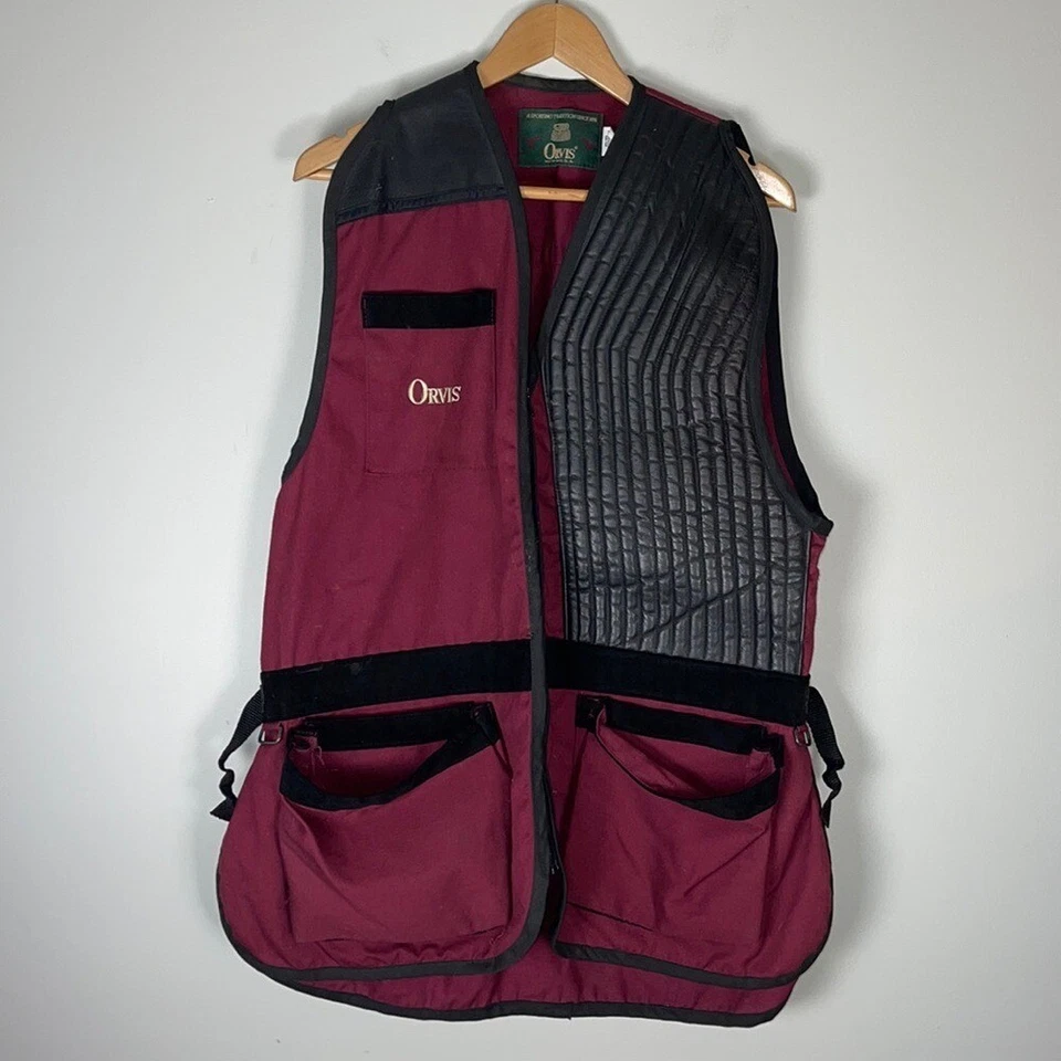 Orvis XL Red Black Shooting Vest - Image 1 of 4
