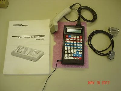 LECTOR DE CÓDIGOS DE BARRAS PORTÁTIL M3000 AMERICAN MICROSYSTEMS CON VARITA, CABLE Y MANUAL DE USUARIO Foto 1 de 4
