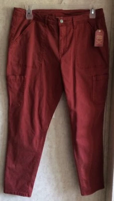 Pantalones para mujer Faded Glory cargo elásticos pierna ajustada nuevos talla 8 entrepierna 28 tiro medio Foto 1 de 4