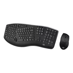 Adesso Tru-Form Media 1600 Wireless Ergonomic Keyboard & Mouse Combo (Black) - Picture 1 of 4