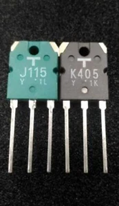 1 Pair 2SK405-Y / 2SJ115-Y NOS Genuine TOSHIBA Made in Japan MOSFET From Japan - Picture 1 of 7