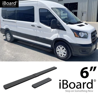 APS Stainless Steel Running Board Fit Ford Transit Full Size Van 15-25 - Image 1 of 4
