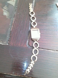 NICE CHIC LADIES QUARTZ DRESS WATCH,COPPER CASE AND STRAP, SQUARE FACE, NEW - Picture 1 of 3