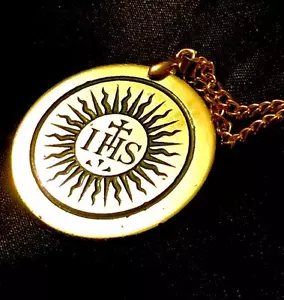 CHRISTOGRAM OF THE JESUITS TALISMAN SOLID BRASS Occult Magic Amulet Magick - Imagen 1 de 1