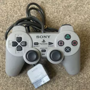 Official PlayStation 1 PS1 Controller Grey SCPH 1180 Dualshock Concave RARE - Picture 1 of 5