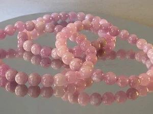 7.5" 7mm "Feminine & Seductive/AAA"~Tender Lavender LILAC KUNZITE Bracelet D1389 - Picture 1 of 10
