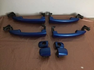 Peugeot 207 WA_ WC_ Full Set of Exterior Door Handles (KMF Metallic Blue) - Picture 1 of 1
