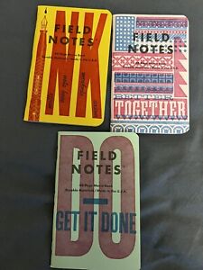 Field Notes United States Of Letterpress Pack B Notebooks Brand New