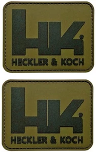 HK HECKLER KOCH PVC RUBBER TACTICAL PATCH |2PC PVC HOOK BACKING 3"X2.5" - Picture 1 of 2