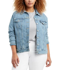 Levi's Women's Plus Size Trucker Denim Embroidered Jacket (Size 2X) NWT MSRP $65 - Picture 1 of 2
