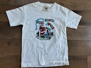 Vintage Santa's Workshop North Pole NY Souvenir Kinder T-Shirt Small Adirondacks - Bild 1 von 2
