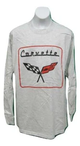 NEW Corvette Youth Sizes XL XLarge 18/20 White Long Sleeve Shirt - Picture 1 of 6