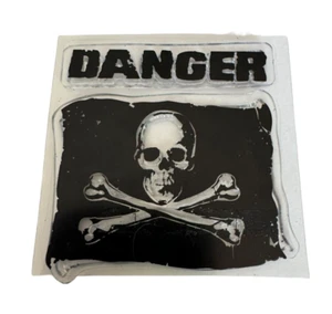 Inkadinkado Clear Stamps Skull Flag Danger Pirate Jolly Roger Card Making Crafts - Picture 1 of 4