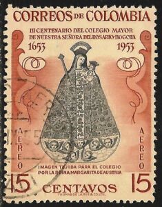 Colombia #C263 (A264) VF USED - 1954 15c Tapestry Madonna