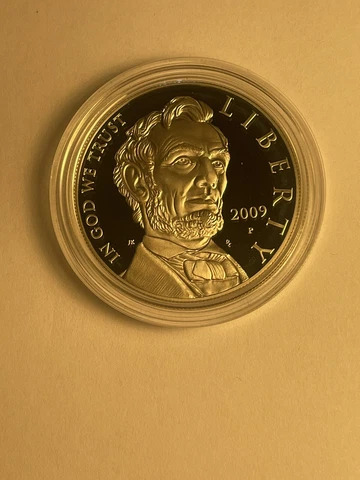 2009 Abraham Lincoln Commemorative Proof Silver Dollar Coin Set And COA UNC Nice Cover