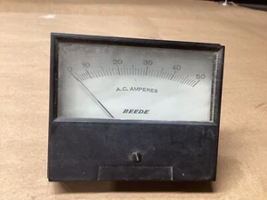 Beede A.C. Amperes Panel Meter 0-50 #122M12 - Picture 1 of 3