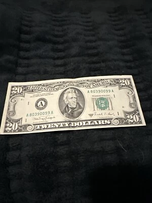 1985 Twenty Dollar Federal Reserve Note $20  ERROR MISPRINT MISALIGNED - Image 1 of 4