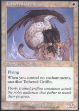 Japanese Tethered Griffin ~ Moderately Played Urza's Destiny Foreign MTG Magic U
