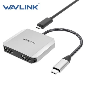 3in1 USB C to Dual HDMI Adapter 4K@60Hz Dual Monitors Converter 87W PD Charging - Picture 1 of 13