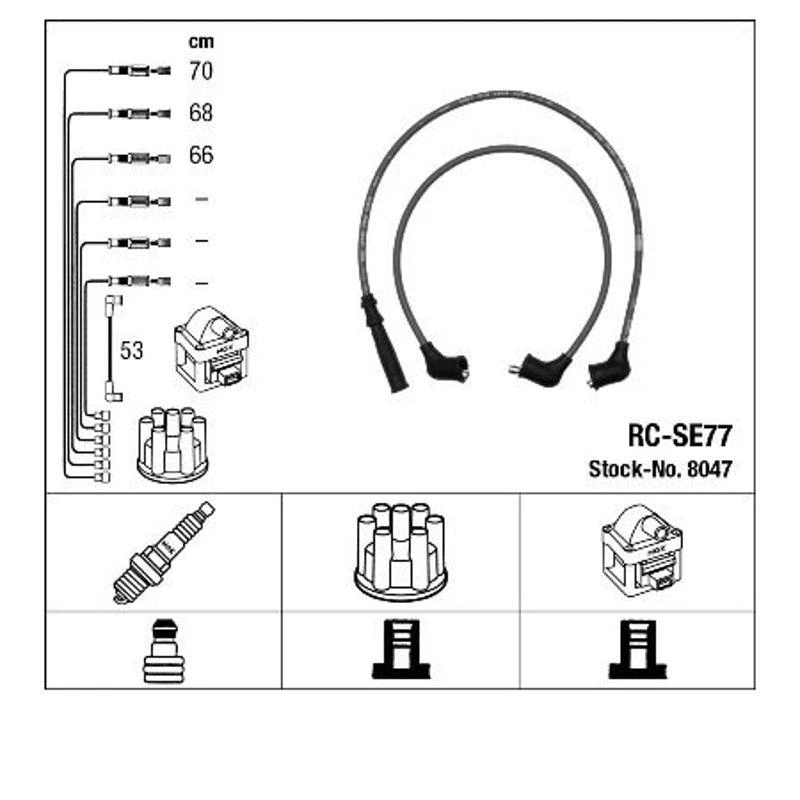 NGK 8047 Ignición para Suzuki Alto 0S Swift II EA Ma - Imagen 1 de 1