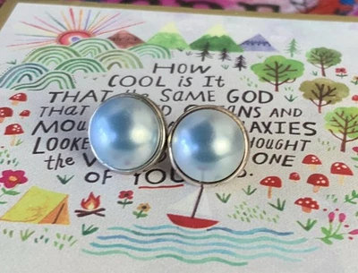 Hermosa Perla Azul Camaleón Joya Pop Esterlina 925 2 Disponibles Cúpula Foto 1 de 4