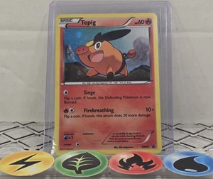 Pokémon TCG Tepig BW07 BW Black Star Promo 2011 LP - Bild 1 von 3