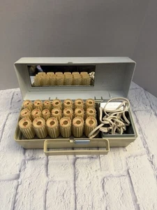 Vintage Lady Sunbeam HC-20 Electric Hair Curlers Set with Case 20 Rollers Works - Picture 1 of 11
