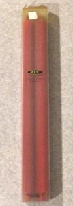 Root Gentry 18" Pillar Candle Pair RED New Old Stock Ribbed BEESWAX Made in USA - Picture 1 of 5