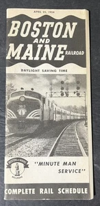 Boston and Maine Railroad 25. April 1954 kompletter Bahnplan "Minute Man" - Bild 1 von 24