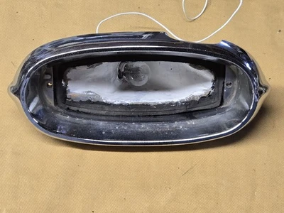 1958 Pontiac Backup Light Reverse Lamp Lens Chrome Housing Catalina Star Chief  - Image 1 of 4