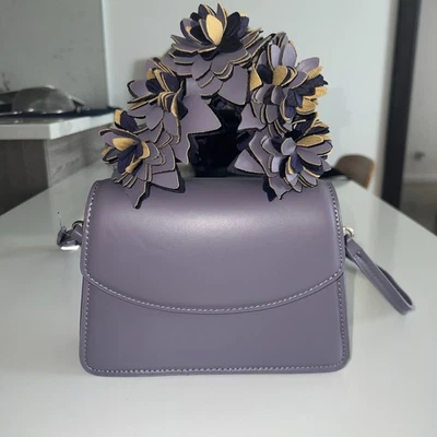 Zara Floral Mini Bag Purple NWOT - Image 1 of 3