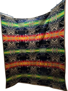 Pendleton Beaver State Wool Blanket Robe Native American Reversible 67x82 USA - Picture 1 of 14